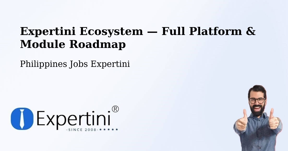 Expertini Ecosystem — Full Platform & Module Roadmap – Sangay