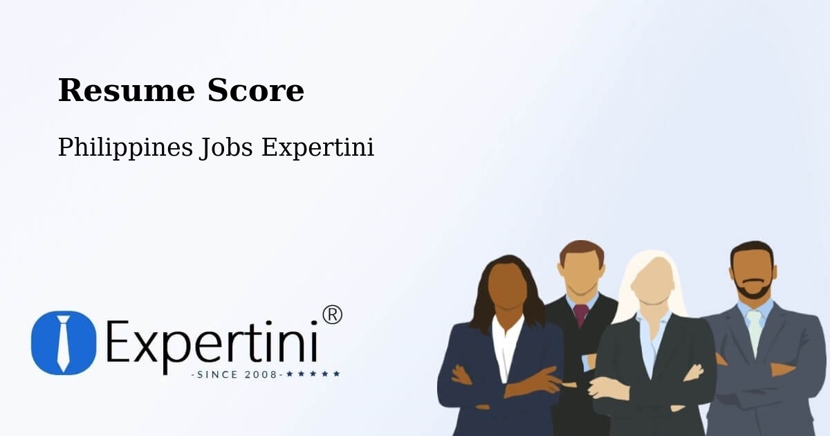 Resume Score & Job Description Match Tool – Sangay - Philippines Jobs Expertini
